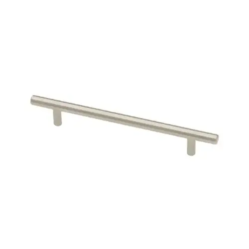 Cabinet Pull, Flat End Bar, Stainless Steel, 6-5/16-In.