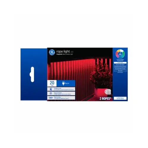 LED Rope Light, Plug In, 7 Colors, 20-Ft pair LED Rope Light, Plug In, 7 Colors, 20-Ft pair