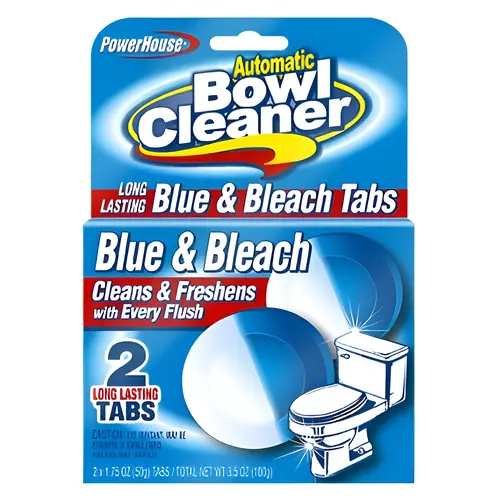 Toilet Bowl Tablets, Blue & Bleach - 2-Ct   pair