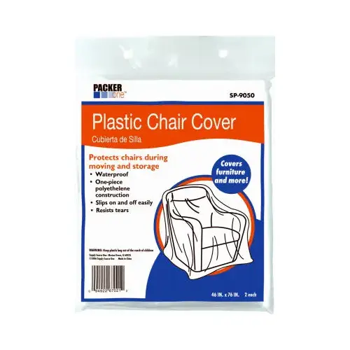 Plastic Chair Covers, 46 x 76 In - pair