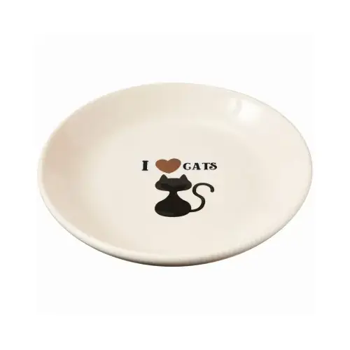 I Love Cats' Cat Saucer Bowl, 5 In. I Love Cats' Cat Saucer Bowl, 5 In.