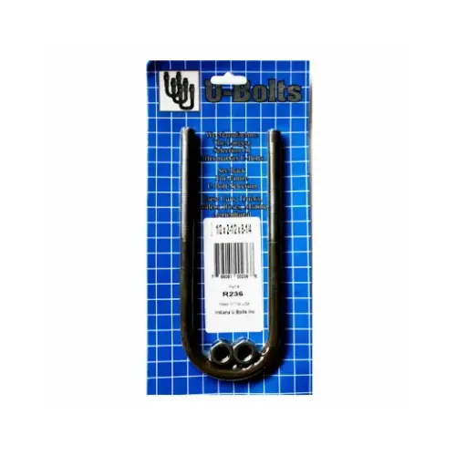 Round U Bolt, Steel, 1/2 x 2-1/2 x 8-1/4-In. Round U Bolt, Steel, 1/2 x 2-1/2 x 8-1/4-In.