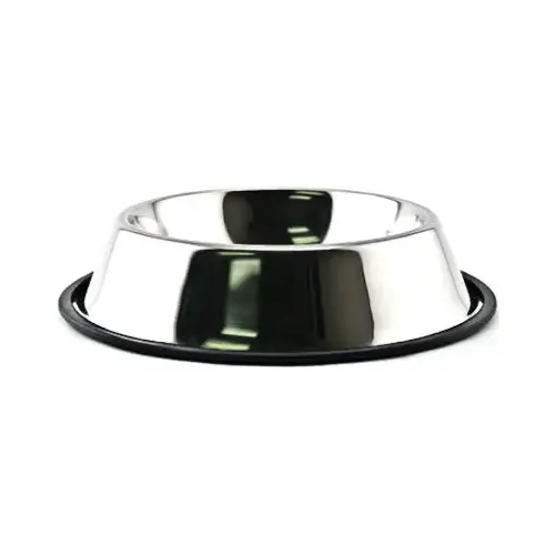 Ruffin' it Stainless Steel Round 1.5 Qt. Non-Skid Pet Food Bowl Ruffin' it Stainless Steel Round 1.5 Qt. Non-Skid Pet Food Bowl