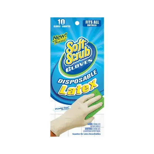 Disposable Latex Gloves, Powder Free, One Size, 10-Ct.