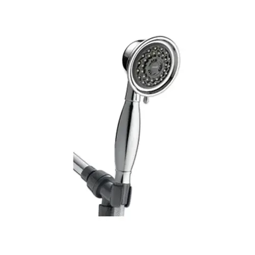 PowerSpray Handheld Shower, 1/2 in Connection, 1.8 gpm, 3-Spray Function, Metal, Chrome, 5 ft L Hose