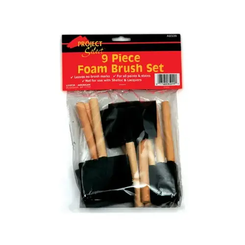 9-Pc. Foam Paint Brush Set