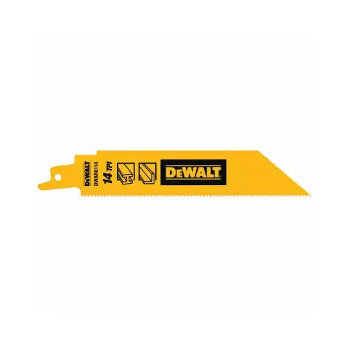 6 In. 14 TPI Bi-Metal Reciprocating Saw Blade - pack of 5 6 In. 14 TPI Bi-Metal Reciprocating Saw Blade - pack of 5