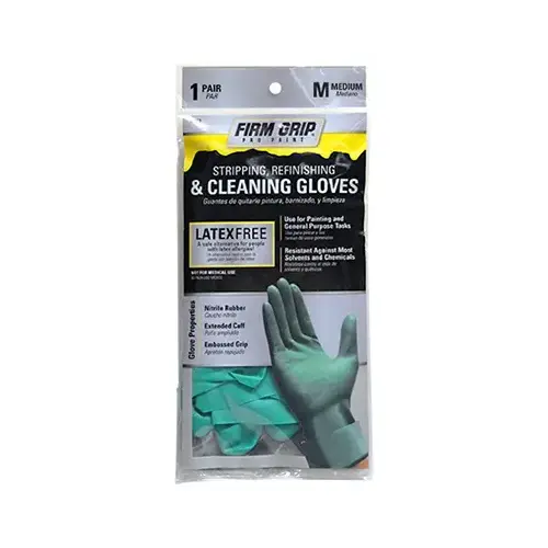 Gloves for Stripping, Refinishing & Cleaning, Nitrile Rubber, Medium Gloves for Stripping, Refinishing & Cleaning, Nitrile Rubber, Medium