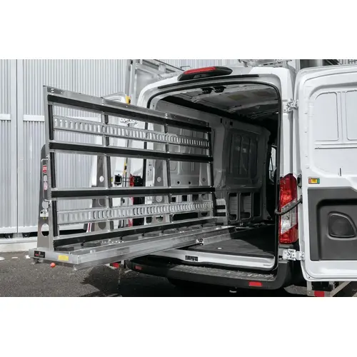 95" L x 60" H Interior Sliding Glass Rack For 2022 Ford Transit