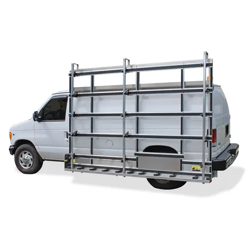 9' Driver Side Aluminum Glass Rack For 2022 Ford Transit