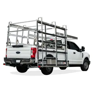 MyGlassTruck GRPU8X7 8' Bed Double Side Aluminum Glass Rack For 2022 Ford Pickup Truck F-250 Regular
