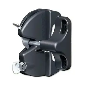 D&D Technologies LLAA LokkLatch Adjustable Lockable Residential Gate Latch For All Gates, Black