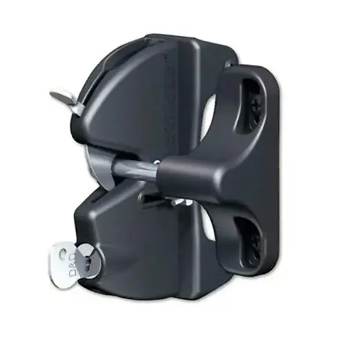 LokkLatch Adjustable Lockable Residential Gate Latch For All Gates, Black