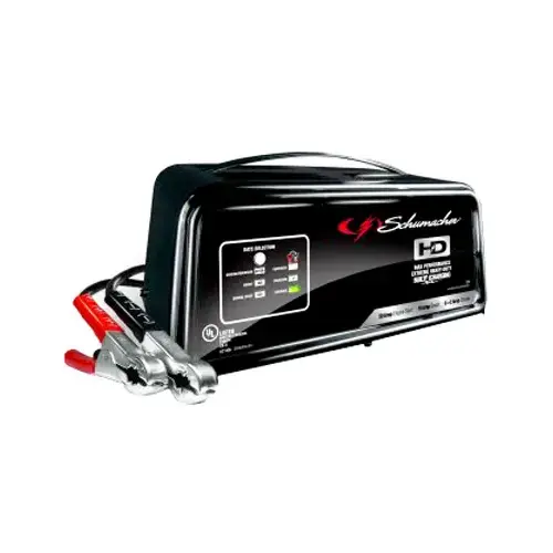 Battery Charger, 12 V Output, 2, 10, 50 A Charge Black