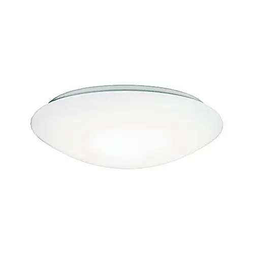 Round Flush Mount Ceiling Light, 120 V, 12.3 W, LED Lamp, 900 Lumens Lumens, Steel Fixture White Round Flush Mount Ceiling Light, 120 V, 12.3 W, LED Lamp, 900 Lumens Lumens, Steel Fixture White