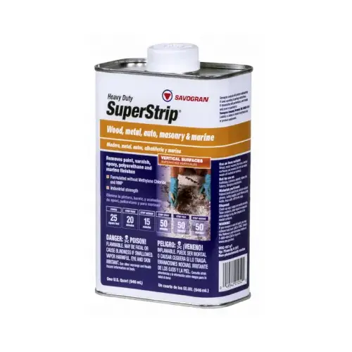SuperStrip Paint and Varnish Remover, Liquid, Aromatic, Blue, 1 qt