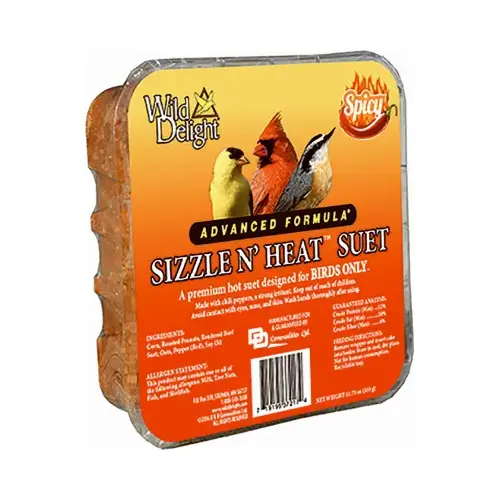 Wild Bird Food Sizzle N Heat Songbird Beef Suet 11.75 oz Wild Bird Food Sizzle N Heat Songbird Beef Suet 11.75 oz