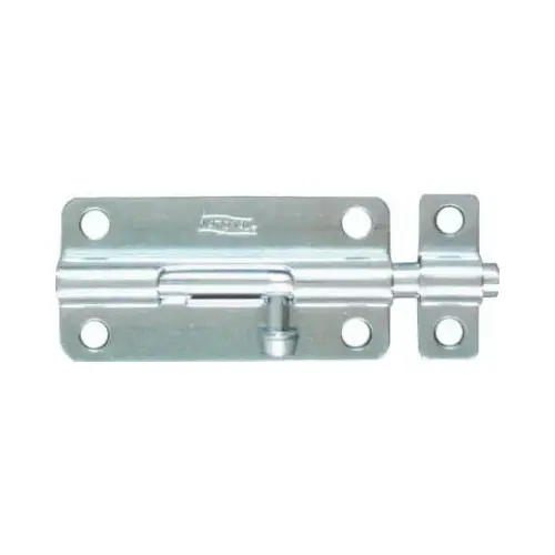 Barrel Bolt 4" L Zinc-Plated Steel Zinc-Plated Barrel Bolt 4" L Zinc-Plated Steel Zinc-Plated