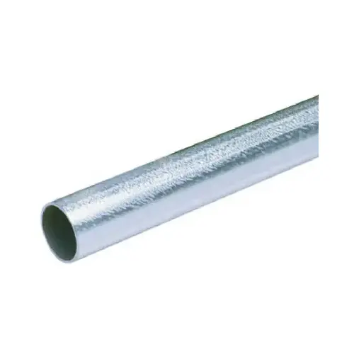 EMT Conduit, 10 ft L, Galvanized Steel, Galvanized EMT Conduit, 10 ft L, Galvanized Steel, Galvanized
