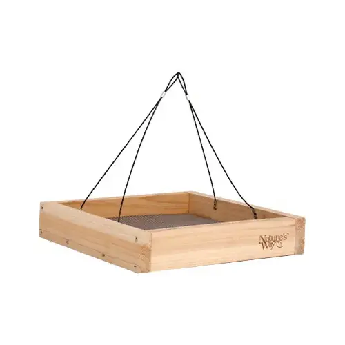 Bird Feeder Wild Bird and Finch 2.75 lb Cedar Platform 1 ports Brown Bird Feeder Wild Bird and Finch 2.75 lb Cedar Platform 1 ports Brown