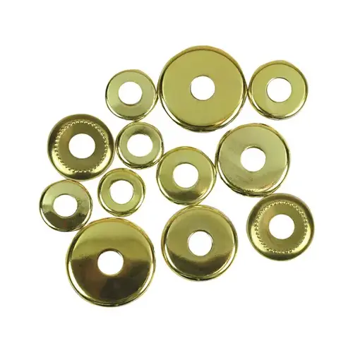 Lamp Check Ring Assortment, Brass, For: 1/8 in IP Lamp Nipples - pack of 12 Lamp Check Ring Assortment, Brass, For: 1/8 in IP Lamp Nipples - pack of 12
