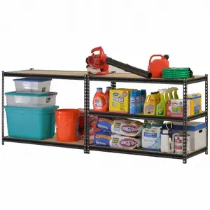 Edsal UR-245BLK Shelving Unit Muscle Rack 72" H X 48" W X 24" D Steel Black