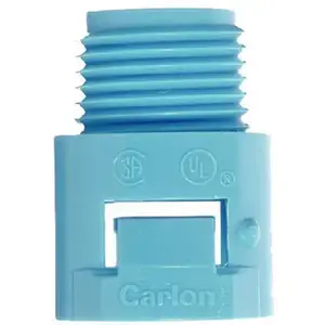 Carlon A243D-6R 1/2 In. Non-Metallic Tubing With Snap-On Male Adapter Standard Fittings Blue