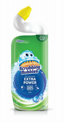 SCRUBBING BUBBLES 71585 Toilet Bowl Cleaner and Delimer Extra Power Rainshower Scent 24 oz Gel