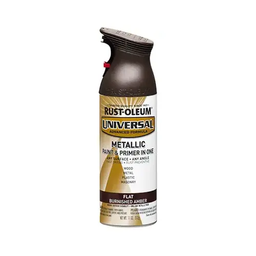 Universal 11 Oz. Metallic Flat Burnished Amber Spray Paint Universal 11 Oz. Metallic Flat Burnished Amber Spray Paint