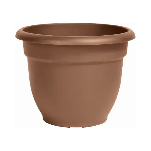 Self-Watering Planter, 8 in Dia, 8-3/4 in W, Round, Plastic, Chocolate - pack of 10 Self-Watering Planter, 8 in Dia, 8-3/4 in W, Round, Plastic, Chocolate - pack of 10