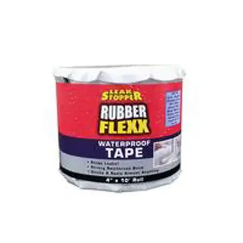 Rubber Flexx 4 In. x 10 Ft. Waterproofing & Seam Tape Gray Rubber Flexx 4 In. x 10 Ft. Waterproofing & Seam Tape Gray