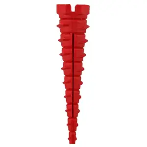 Screw-It-Again SIA-10PK #2 to #16 Thread x 2 In. Red Plastic Wood Anchor (10 Ct.)