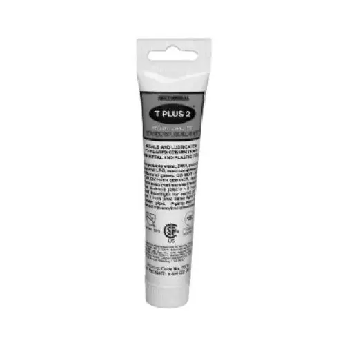 T Plus 2 Series Thread Sealant, 1.75 oz Tube, Paste, White