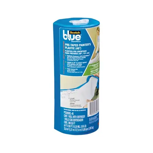Painter's Tape, 30 yd L, 48 in W, Crepe Paper Backing, Blue Painter's Tape, 30 yd L, 48 in W, Crepe Paper Backing, Blue