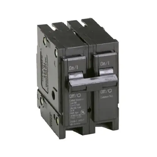 Circuit Breaker, Mini, Type BR, 60 A, 2 -Pole, 120/240 V, Plug Mounting Black Circuit Breaker, Mini, Type BR, 60 A, 2 -Pole, 120/240 V, Plug Mounting Black