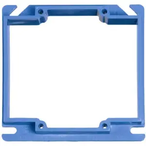 Carlon A420RR Electrical Box Cover, 4 in L, 4 in W, Square, PVC, Blue