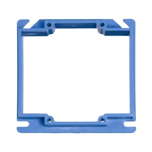 Electrical Box Cover, 4 in L, 4 in W, Square, PVC, Blue - pack of 6
