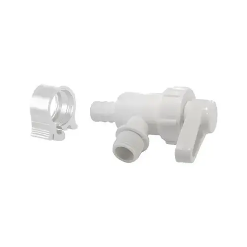 Stop Valve, 1/2 x 3/8 in Connection, PEX x Compression, 100 psi Pressure, Polysulfone Body White Stop Valve, 1/2 x 3/8 in Connection, PEX x Compression, 100 psi Pressure, Polysulfone Body White
