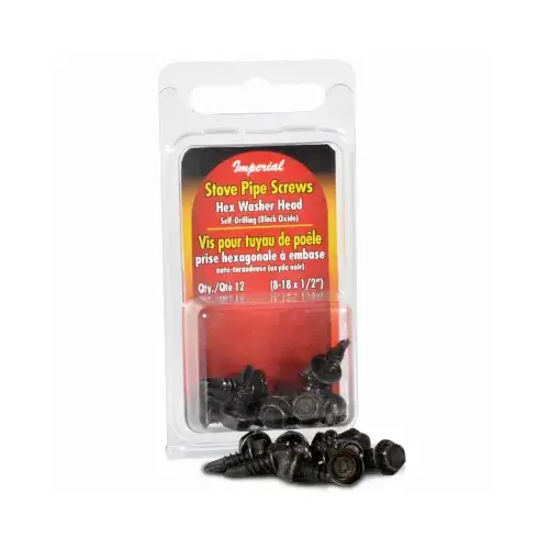 KK0170 Stovepipe Head Screw, Hex Drive, Self-Drilling Point, Zinc, 12 PK KK0170 Stovepipe Head Screw, Hex Drive, Self-Drilling Point, Zinc, 12 PK