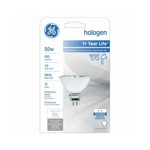 Halogen Bulb 50 W MR16 Floodlight 850 lm Warm White Frosted - pack of 6 Halogen Bulb 50 W MR16 Floodlight 850 lm Warm White Frosted - pack of 6