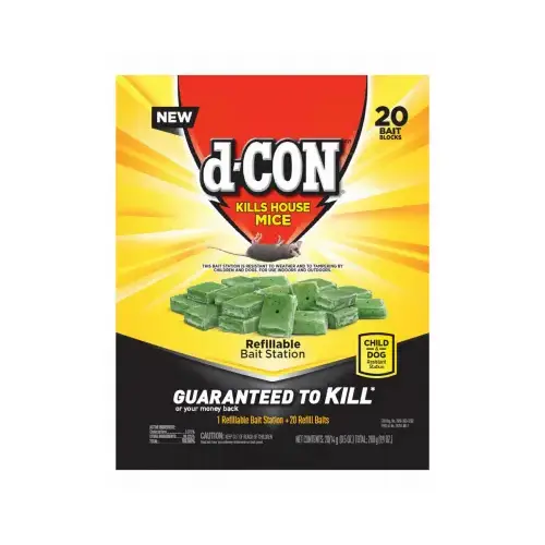 Refillable Bait Station, Solid Gray/Green - pack of 20