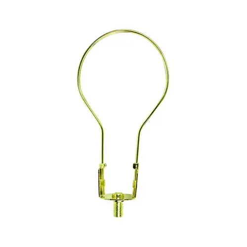 Clip-On Lamp Shade Adapter, Brass Fixture Gold