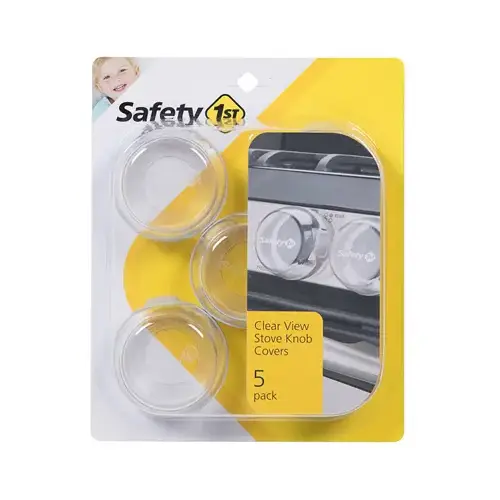 Clear View Plastic Stove Knob Covers - pack of 5 Clear View Plastic Stove Knob Covers - pack of 5