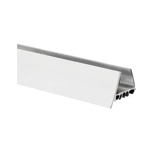 Door Sweep, 36 in L, 1-3/4 in W, PVC Insert White