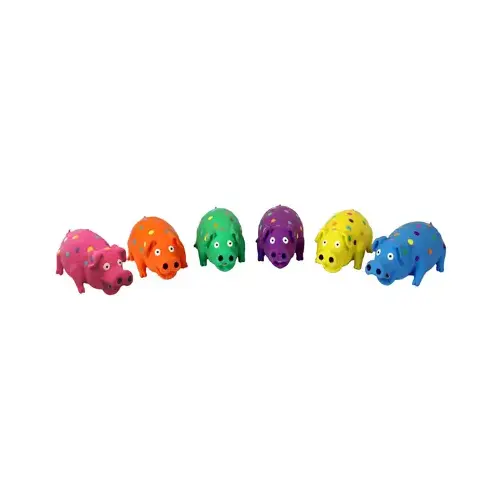 Dog Toy Globlets Assorted Polka Dot Pig Latex Mini Assorted - pack of 3 Dog Toy Globlets Assorted Polka Dot Pig Latex Mini Assorted - pack of 3