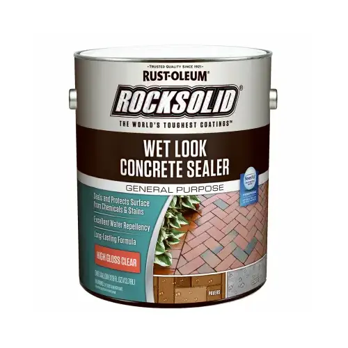 RockSolid Wet Look Concrete Sealer, 1 Gal., Clear RockSolid Wet Look Concrete Sealer, 1 Gal., Clear