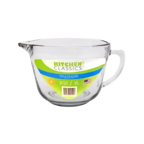 Measure Batter Bowl Mix & Measure 8 cups Glass Clear Clear - pack of 4