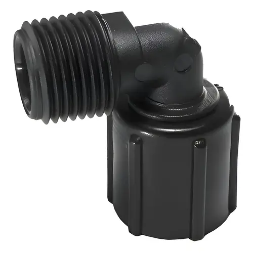 PEXLOCK Pipe Elbow, 1/2 in, MPT x FPT, 90 deg Angle, Black, 100 psi Pressure PEXLOCK Pipe Elbow, 1/2 in, MPT x FPT, 90 deg Angle, Black, 100 psi Pressure