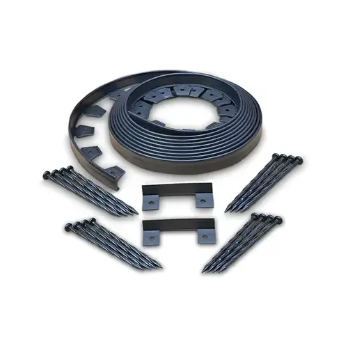 EasyFlex No Dig Edging Kit, Recycled Plastic, 50 Ft. Black EasyFlex No Dig Edging Kit, Recycled Plastic, 50 Ft. Black