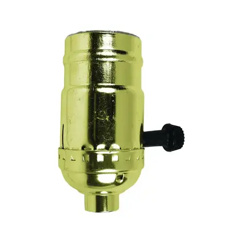 On/Off Turn Knob Lamp Socket, 250 V, 250 W, Brass Housing Material On/Off Turn Knob Lamp Socket, 250 V, 250 W, Brass Housing Material